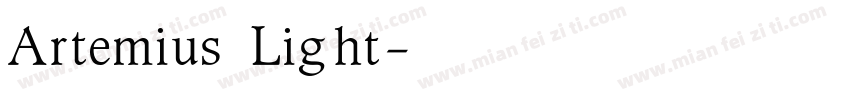 Artemius Light字体转换